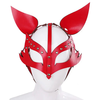 Animal Mask Half Face Fox Cosplay Leather Mask Halloween Party Mask Masquerade Ball Punk Mask