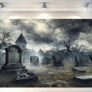 Halloween Horror backdrops - perfect for tombstones and haunted house designs, outdoor parties and decorations