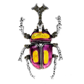 SKEDS New Arrival 2023 Women Men Exquisite Enamel Beetle Pins Brooches Fashion Unisex Suit Clothing Insect Badges Brooch Pin