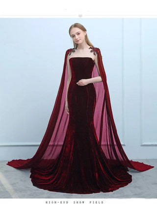 Long Crystal shoulder cape Wedding Cape Bridal Cloak Shawl Coat Chiffon Party Wrap Crystal Applqiued Shoulder Train Customized
