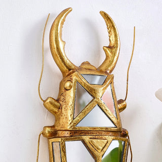 Creative Resin Material Gold and Silver Unicorn Fairy Beetle Mirror Home Decoration Crafts Wall Hanging for Home, Party, etc