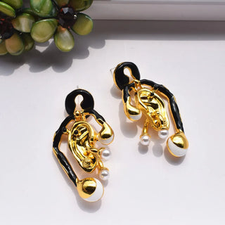 Baroque Style Vintage Alloy Big Eyes Dangle Earrings For Women Jewelry Fashion Exaggerated
