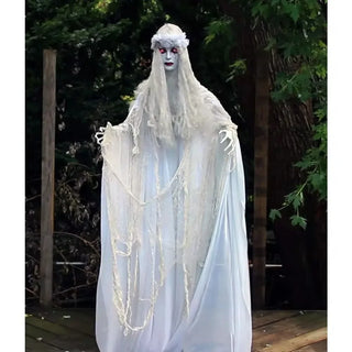 Life-Size Scary Ghost Bride, Halloween Decor Animatronic with Touch Activated Lights and Sound, Battery Operated Indoor , Halloween
