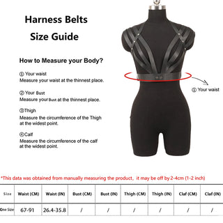 Fashion Belt Punk Waist-to-Shoulder Leather Body Harness Casual Wild Decoration Belts Gothic Clothing Accessories