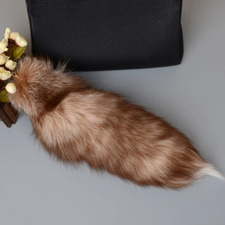 40cm Furry Animal Tails Keychain Gifts Cute Plush Fox Tail Keyrings for Designer bag accessory Bag Car Key Charms Wholesale