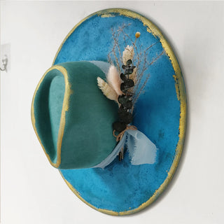 Retro Suede Fedora Hat Feather Accessories Fedora jazz Cap Panama Fashion Party Hats Autumn 2024