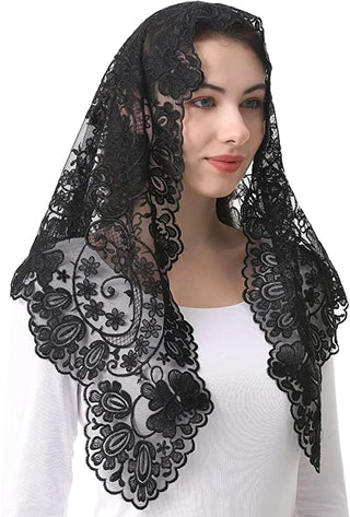 Veil Spanish Style Lace Mantilla Women Head Covering Catholic Veil