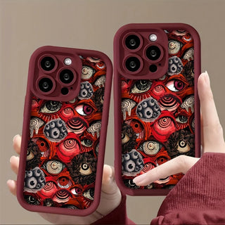 Eyes graphic phone case for iPhone 15 14 13 12 11 x XR Xs SE2 SE 8 7 plus pro Max mini silicone back cover