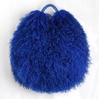 Real Mongolia Fur Handbags Women's Lamb Fur Plush Shoulder Bags Soft Fur Hobo Handbag Women Large Capacity  Purse
