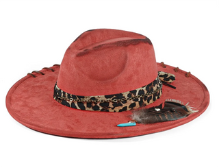 Retro Suede Fedora Hat Feather Accessories Fedora jazz Cap Panama Fashion Party Hats Autumn 2024