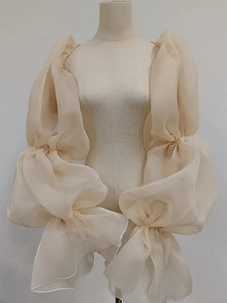 Puffy Organza Wedding Gloves Bride Sleeves Formal Party Bride Gloves Bridal Sleeve Women Accessory Custom made