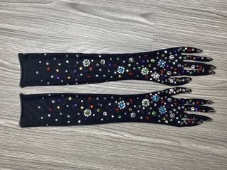 Stretch Rhinestone Gloves
