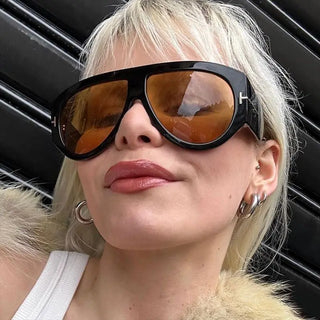 Trend Oversized Pilot Sunglasses Luxury Brand Designer Shades Big Frame Windproof Popular Punk Sun Glasses UV400