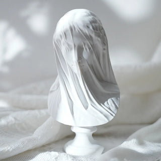 Veiled Lady Bust Greek Goddess Statue Classic Roman Mythology Gifts Maiden Sculpture Home Living Room Desk Bookshelf Decorations