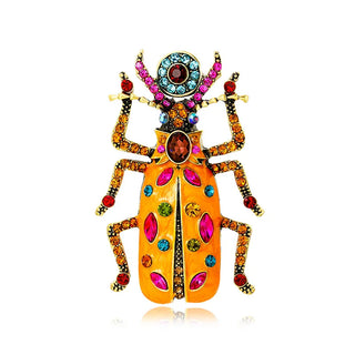 SKEDS New Arrival 2023 Women Men Exquisite Enamel Beetle Pins Brooches Fashion Unisex Suit Clothing Insect Badges Brooch Pin