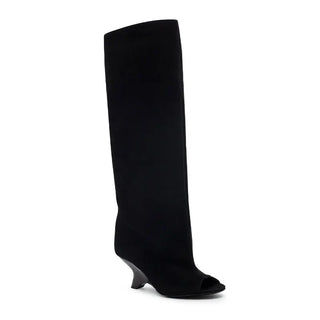 Unique and Versatile scrunch High-top Boot peep toe Boot