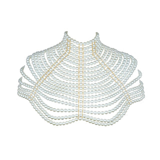 Pearl Body Chains Bra Fashion Adjustable Size Shoulder Necklaces Sexy Tops Chain Wedding Dress Pearls Shawl Body Jewelry