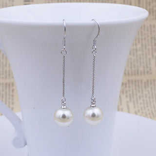 Pearl diamond drop Gold and silver Earrings Faux Pearl Crystal Statement Earrings Party Jewelry
