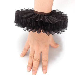 Vintage Ruffled Wrist Cuff Gloves Women Men Clown Cosplay Carnival Halloween Party Accessories Hand Wear