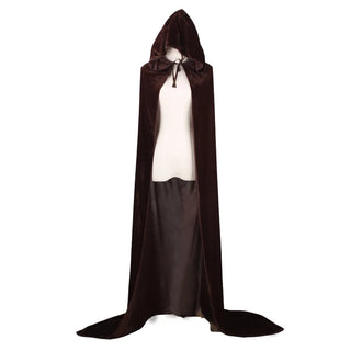 Grim Reaper Cloak Velvet long Hooded Unisex cape for  Devil Witch Wizard Halloween Christmas Cosplay cloak