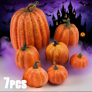 7PCS Halloween Fake Pumpkin Display Prop for Photography Early Education and Cabinet Decoration Home Decoration Accessories