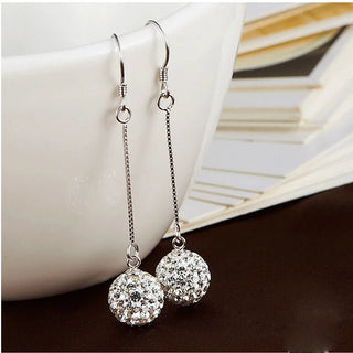 Pearl diamond drop Gold and silver Earrings Faux Pearl Crystal Statement Earrings Party Jewelry
