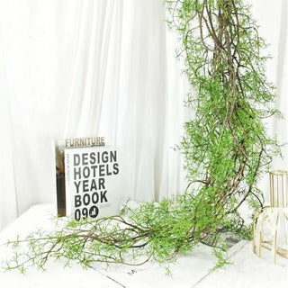 140cm Artificial Hanging Rattan Fake Green Grass Vine Lvy Home Garden Decoration Green Plant Wedding Wall Decor Tree Branch