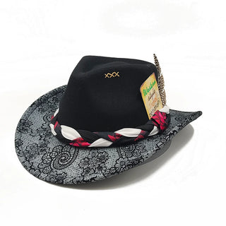 Retro Suede Fedora Hat Feather Accessories Fedora jazz Cap Panama Fashion Party Hats Autumn 2024