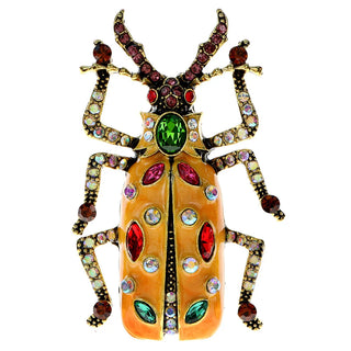SKEDS New Arrival 2023 Women Men Exquisite Enamel Beetle Pins Brooches Fashion Unisex Suit Clothing Insect Badges Brooch Pin