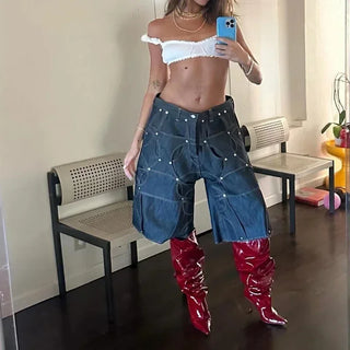 Scrunch Patent Leather Pointed High-heeled Stacked Boots with Large Tube Circumference, European and American Long Boots