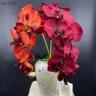 Heads Big Artificial Orchid Butterfly Orchids Home Wedding Decoration Silk Artificial Flowers Flores Artificales