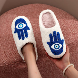 Halloween Fur Slippers Home Home Wear-Resistant Non-Slip Plus Velvet Thick Bottom Cotton Slippers
