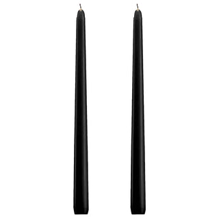 14Pcs Tall Tall Taper Candles Taper Candles Black Wax Candle Decorations Realistic Flame Pillar Candles Home Decor