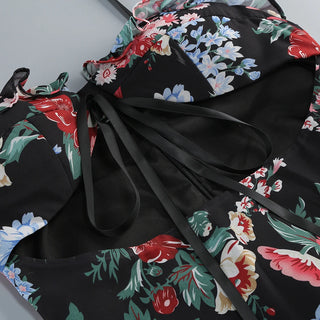 New princess suspender high low skirt, women's floral cake skirt