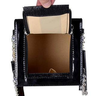 Chic Cubic Shape Box Handbags Designer Chains Totes Luxury Pu Leather Messenger Bag Ladies Personality Small Purses 2020