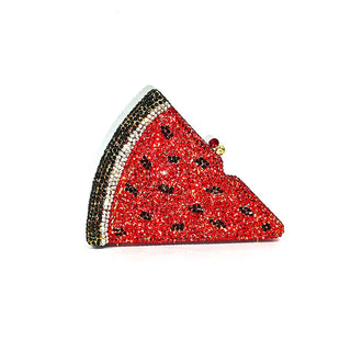 NEW drop women rhinestone purse funny pizza bag chic luxury Crystal Clutches