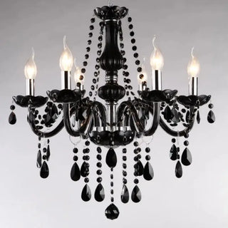 Modern Black Crystal Chandelier Gothic Light Decor For Living Room Bedroom Indoor Lamp Crystal Lustres de teto Led Ceiling Chandelier Fixture