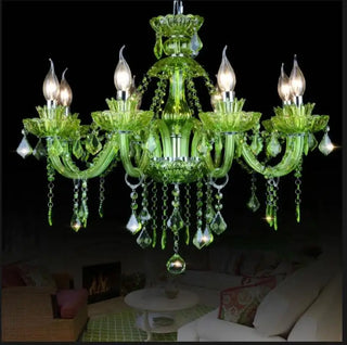 Showstopping Green K9 Crystal Chandelier Fantasy nature