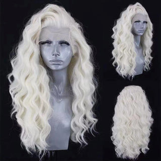Colors Lace Front Wig Body Wave Blue Wig Natural Hairline Black Synthetic Lace Wigs Daily Use Cosplay Wig
