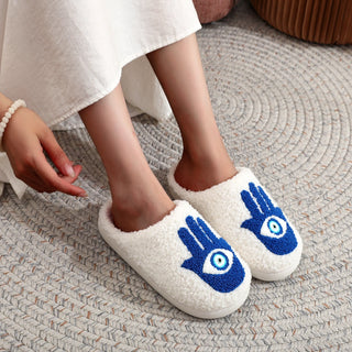 Halloween Fur Slippers Home Home Wear-Resistant Non-Slip Plus Velvet Thick Bottom Cotton Slippers