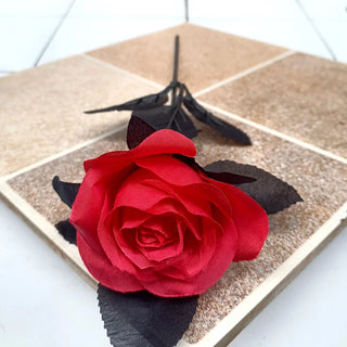 5/6pcs 8-9cm Silk Black Rose Artificial Flower Head Bouquet Home Living Room Wedding Chritmas Decoration New Year Decoration