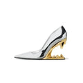 Silver gold heel