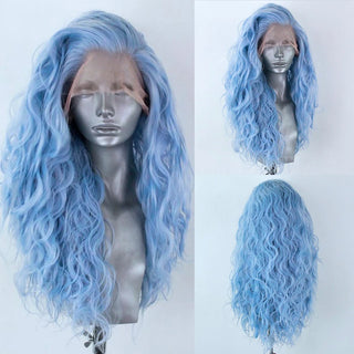 Synthetic Lace Front Wigs for Women White Blonde Lace Wig Heat Resistant Fiber Natural Hairline Cosplay Party Wigs