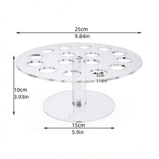 16/24 Holes Acrylic Ice Cream Stand Wedding Party Ice Cream Cone Holder Double-Layer Cupcake Popcorn Rack Buffet Display Stand