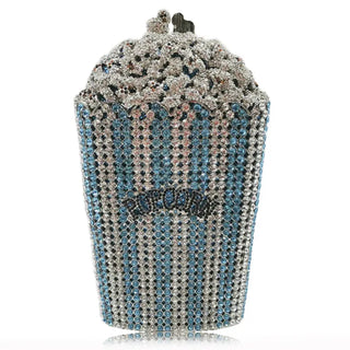 Elegant Crystal Popcorn Clutch Bags for Women Party Purse Red Evening Bags Wedding Bridal Day Clutches