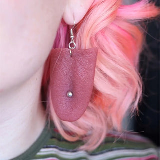 Gummy Tongue fashion earrings  body organ Halloween Jewelry