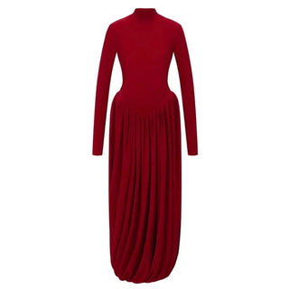 Turtleneck Backless Sexy Mini Dresses High Split Elegant Ladies Maxi Dress Long Sleeve Evening Party Dress Women's Bodycon Dress