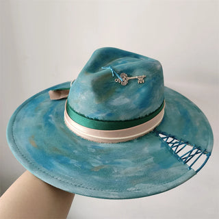 Retro Suede Fedora Hat Feather Accessories Fedora jazz Cap Panama Fashion Party Hats Autumn 2024