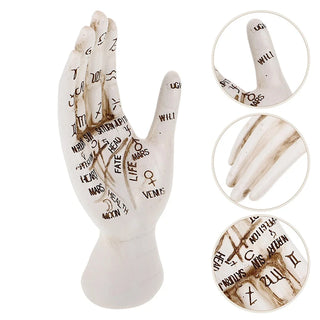 Halloween Decor Psychic Palm Hand Palmistry Statue Prop Creative Tea Table Sculpture With Lines Decoration