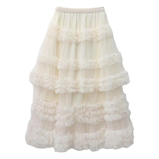 Ruffle SPRING Skirt Tiered Long Flowy Fairy Skirt